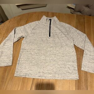 Banana Republic Mens Moisture Wicking Quarter Zip Sweatshirt Small Dark Gray